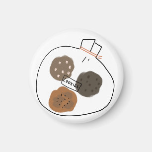 Geschenk mit verschiedenen Schokoladen-Chip-Keksen Magnet