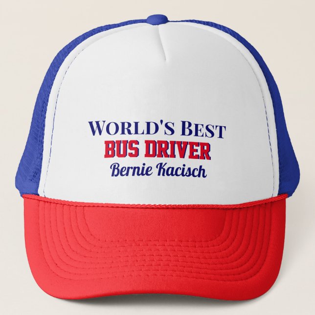 Geschenk nach Maß! Weltweit beste Fahrerkappe Truckerkappe (Vorderseite)
