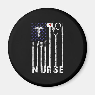 Geschenk| Nurse American Flag Nurse Lover Magnet