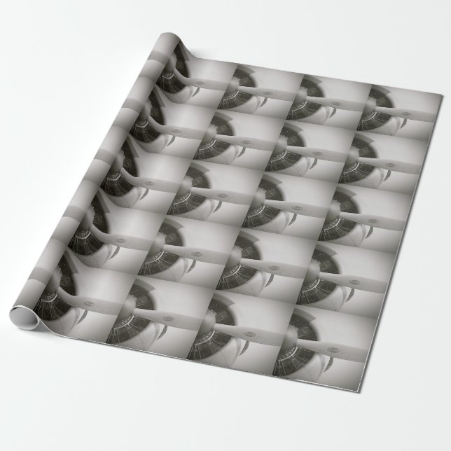Geschenk-Packpapier des Flugzeugpropeller-B&W Geschenkpapier (Ungerollt)