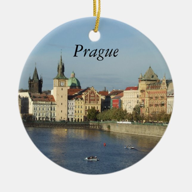 Geschenk-Reise-Verzierung Prag Prags tschechische Keramikornament (Vorne)