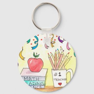 Geschenk-Schlüsselketten-Kunst des Lehrer-#1 Schlüsselanhänger
