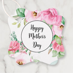 Geschenk Tag Pink Blumenmutter Tag Geschenkanhänger