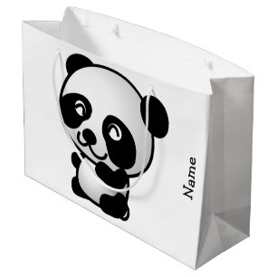 Geschenk-Tasche. Panda Große Geschenktüte