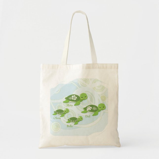Geschenk-Taschen-Tasche der Schildkröte-Familien-| Tragetasche (Vorne)
