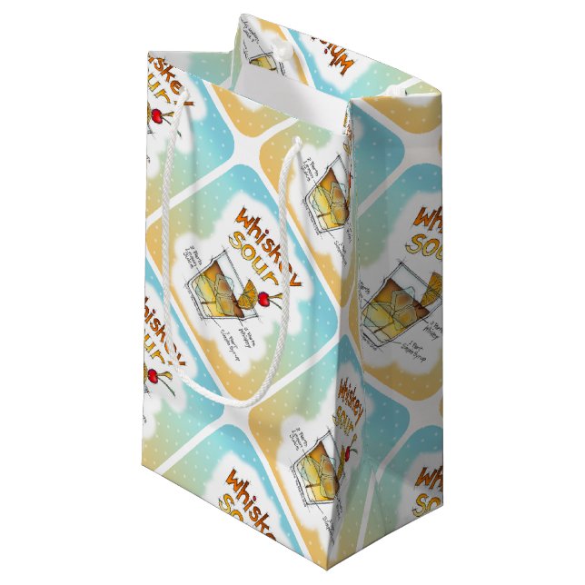 GESCHENK-TASCHEN - WHISKY-SAURE KLEINE GESCHENKTÜTE (Vorderseite Schrägansicht)