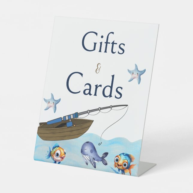 Geschenk und Karten für Fischereifahrzeuge Sockelschild (Vorderseite)