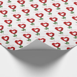 Geschenk-Verpackung Rosen-Blumenblattglückliche Geschenkpapier