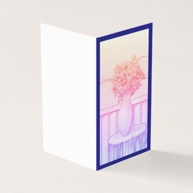 Geschenk von Blume - Blau (Vorderseite)