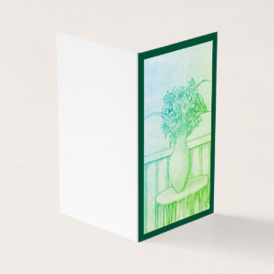 Geschenk von Blume - Grün