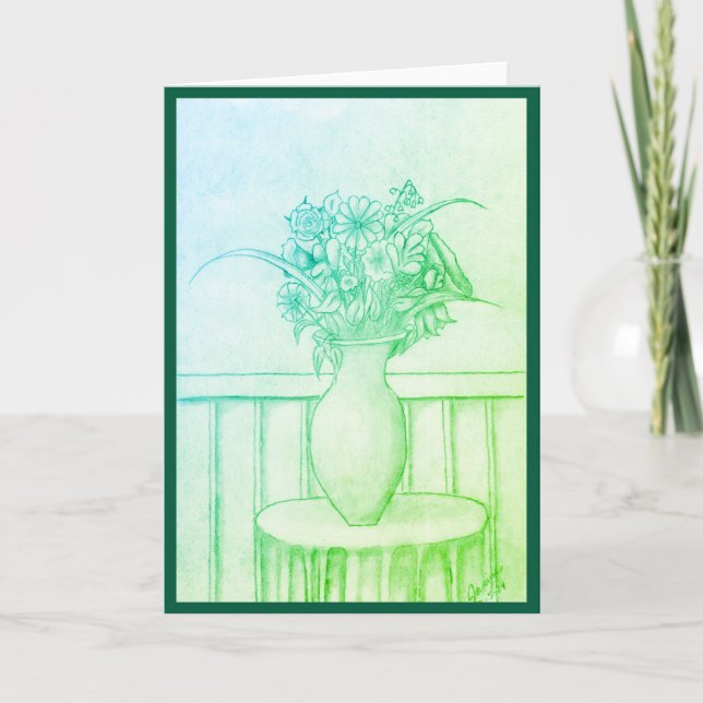 Geschenk von Blume - Grün (Vorderseite)