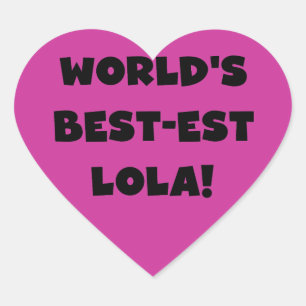Geschenk von Lola Black and White Tshirts Herz-Aufkleber