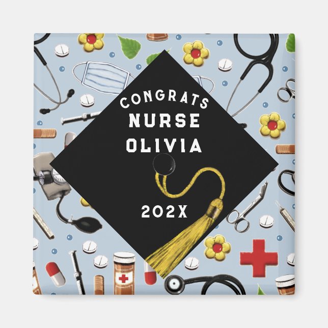 Geschenk von Nurse Grad Glückwunschs Magnet (Vorne)