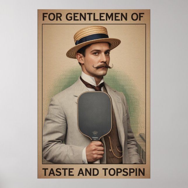 Geschenk von Pickleball für Gentlemen des Geschmac Poster (Vorne)