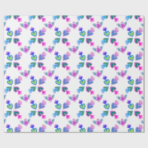 Geschenk von Sacro Heart White Decoupage Kunsthand Geschenkpapier