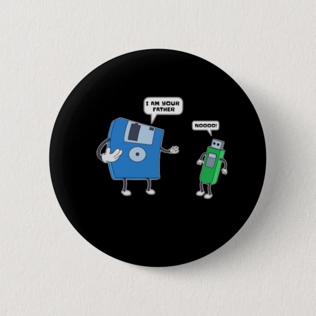 Geschenk von Vater und Sohn für die Computertechni Button (Vorderseite)