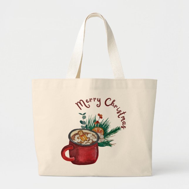 Geschenk von Weihnachten Personalisiert Jumbo Stoffbeutel (Vorne)