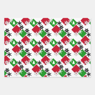 Geschenk, Weihnachtspapier, Verpackung, Weihnachts Geschenkpapier Set