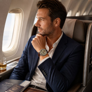 Geschenk Welt Reisekarte für ihn Armbanduhr