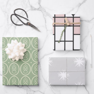 Geschenk Wrap 3 Vintage Stile, Deko, Jugendstil, W Geschenkpapier Set