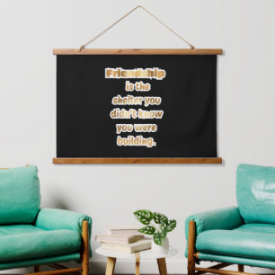 Geschenk-Zitat für den besten Freund Wandteppich Mit Holzrahmen