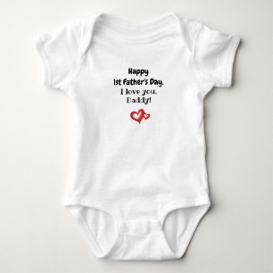Geschenk zum 1. Vatertag, ich liebe dich Daddy, Cu Baby Strampler