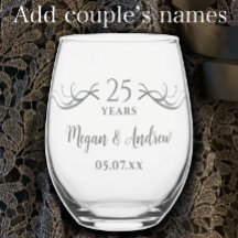 Geschenk zum 25. Hochzeitstag für Paare