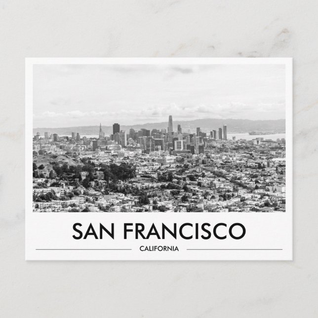 Geschenk zum Abschied mit der Skyline von San Fran Postkarte (Vorderseite)