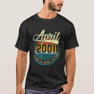 Geschenk zum Geburtstag 20. Vintagen April 2001 T-Shirt
