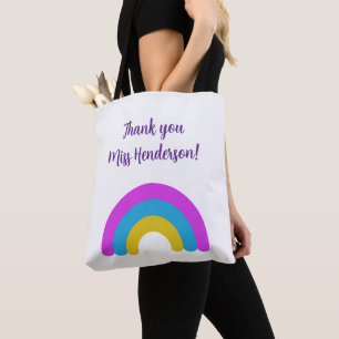 Geschenk zum Jahresende für Lehrer Danke Regenboge Tasche