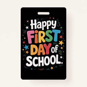 Geschenk zum Lehrerleben Glücklicher erster Schult Ausweis