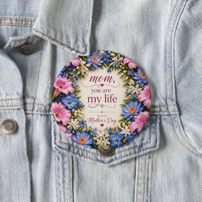 GESCHENK ZUM MUTTERTAG  BUTTON (Beispiel)