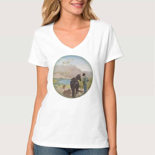 Geschenk zum Planeten - das t'shirt der Frau T-Shirt (Vorderseite)