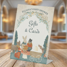 Geschenk zur Babyparty Storybook Woodland Friends Sockelschild