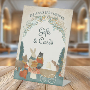 Geschenk zur Babyparty Storybook Woodland Friends Sockelschild