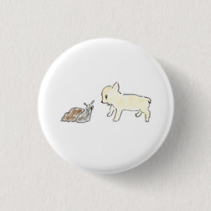 Geschenk zur Freundschaft zwischen neugierigem Wel Button