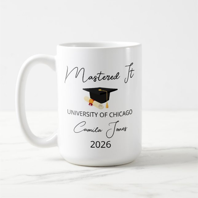 Geschenk zur Master-Abschlussfeier für Sie, Master Kaffeetasse (Links)