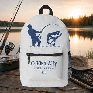 Geschenk zur Pensionierungsfeier für Männer 'Es is Bedruckter Rucksack
