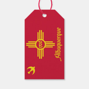 Geschenkanhänger Flagge von Albuquerque, New Mexic
