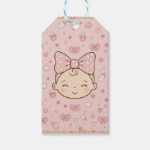 Geschenkanhänger für Baby-Mädchen-Party