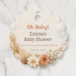 Geschenkanhänger für Baby Shower Oh Baby Emma