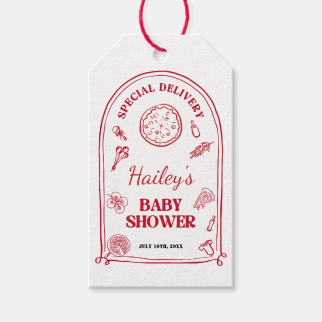 Geschenkanhänger für Babyparty-Speziallieferung (Vorderseite)