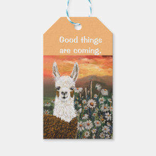 Geschenkanhänger Gute Dinge Kommen Mama Lama