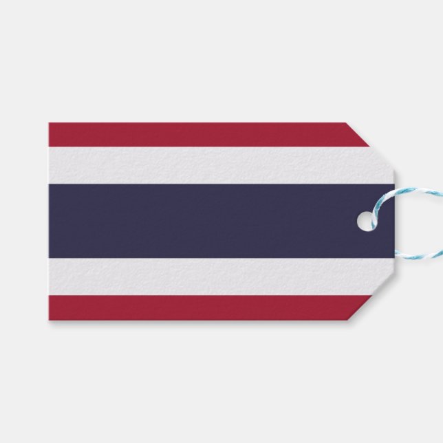 Geschenkanhänger mit der Flagge Thailands (Vorderseite (Horizontal))
