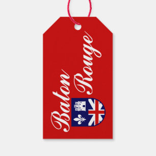 Geschenkanhänger mit Flagge von Baton Rouge, Louis
