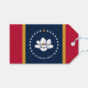 Geschenkanhänger mit Flagge von Mississippi, USA