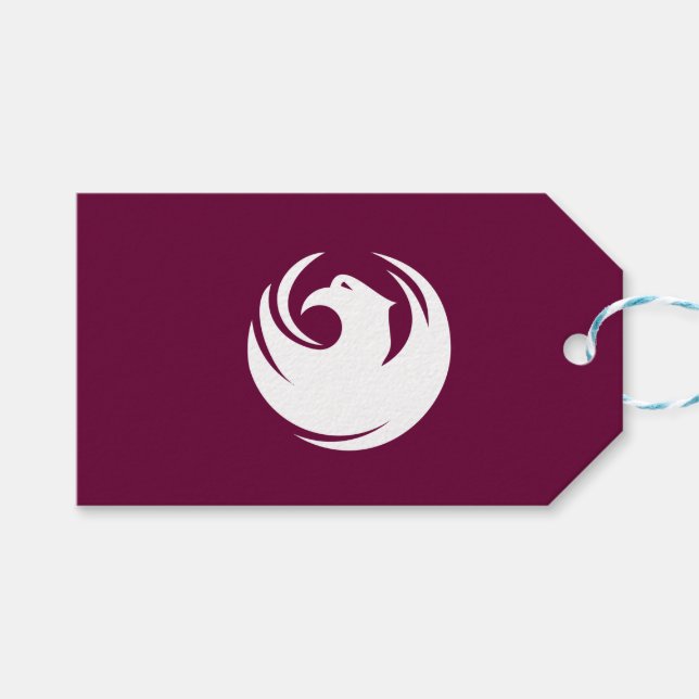 Geschenkanhänger mit Flagge von Phoenix, Arizona (Vorderseite (Horizontal))