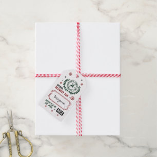 Geschenkanhänger von Santa - Elf geprüft
