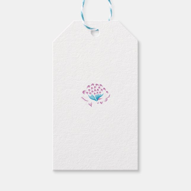Geschenkanhänger. Wasserfarbe Regenbogen. Floral | Geschenkanhänger (Vorderseite)