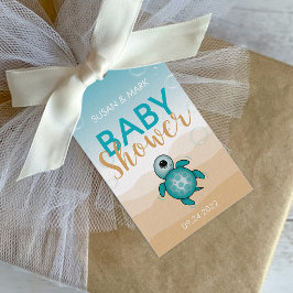 Geschenkanhänger zum Babyshower im Meeresschildkrö